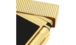S.T. Dupont Le Grand Feuerzeug Naturlack Schwarz Gelbgold Diamantkopf C23790CL Foto 4