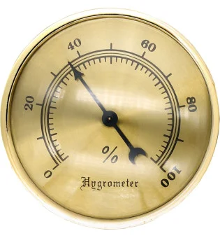 Hygrometer groß standard gold