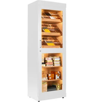 adorini Roma Humidor Schrank weiß mit elektronischem Luftbefeuchter